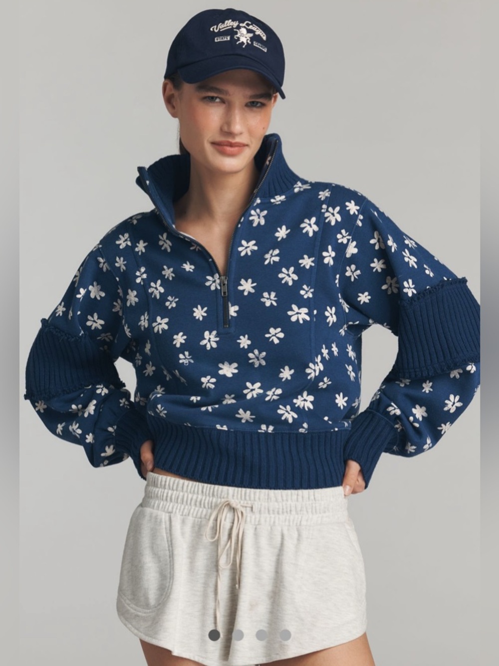 Anthropologie Daily Practice Indy Half Zip Pullover Sweatshirt S NWT